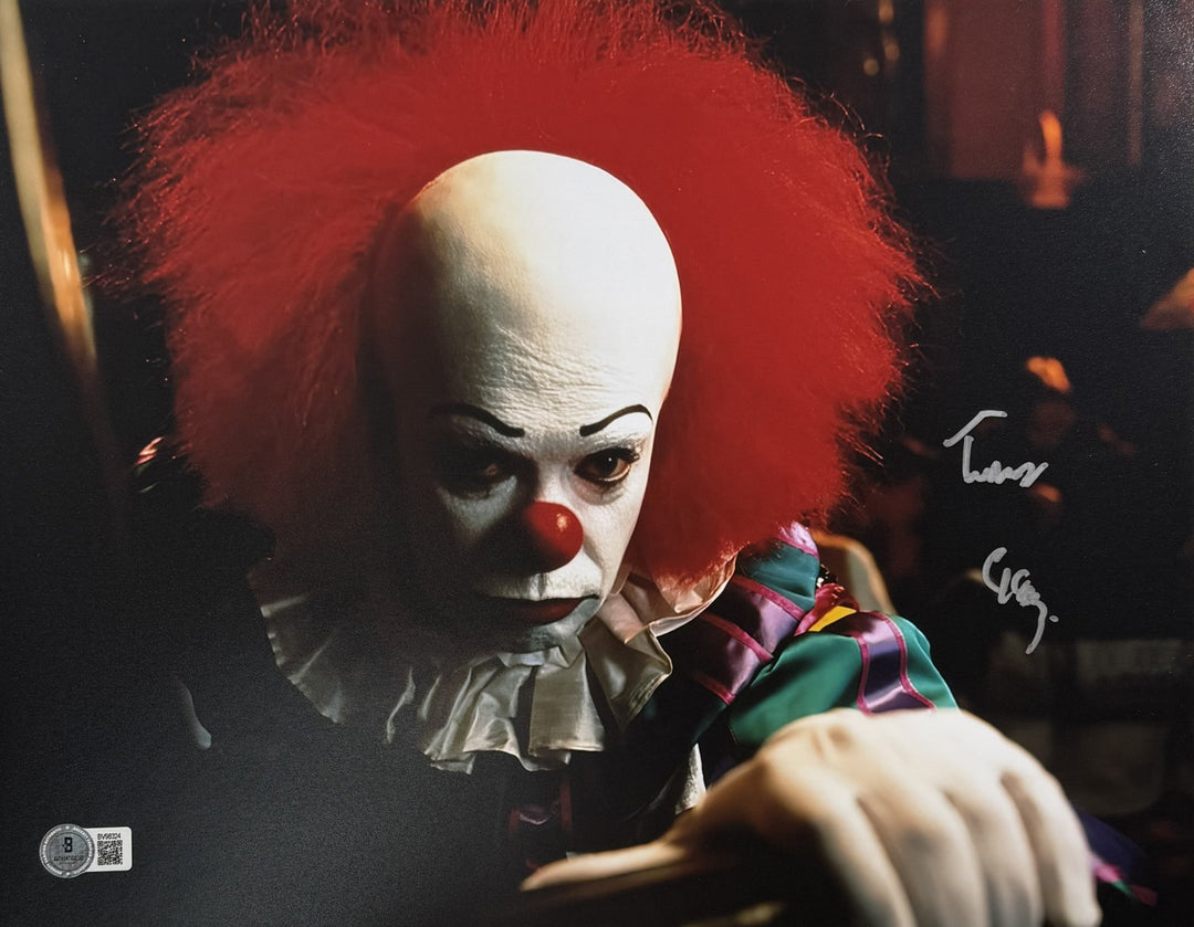 Tim Curry Autographed/Signed "IT" Movie 11x14 Photo Beckett 56315