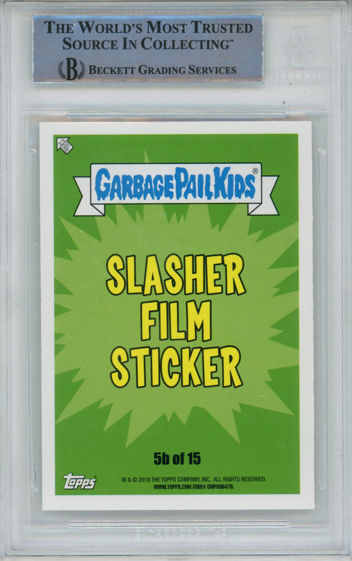 Ari Lehman Signed 2019 Garbage Pail Kids Estimation Jason #SF5B BAS Slab 43063