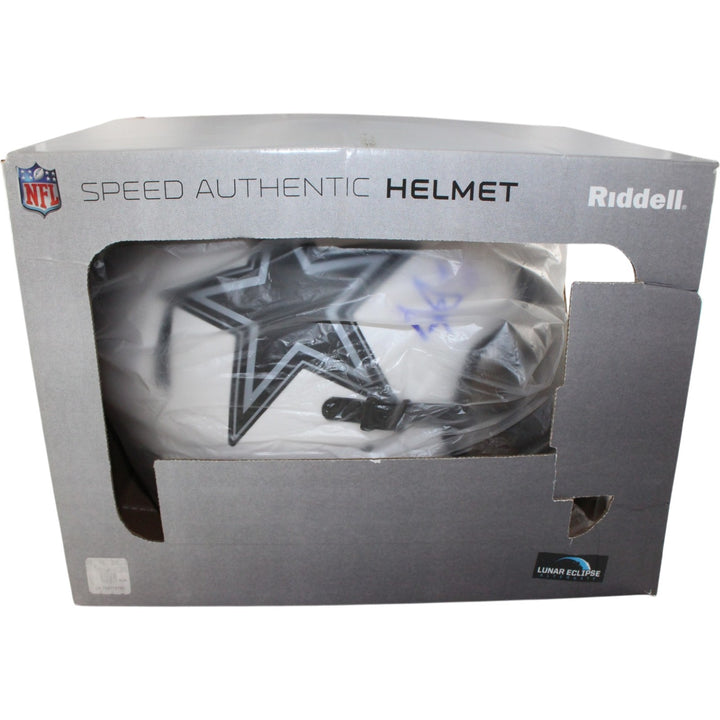 Dak Prescott Autographed Dallas Cowboys Authentic Lunar Helmet Beckett 56324