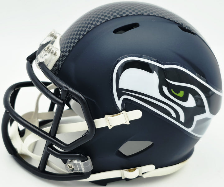Nick Emmanwori Signed Seattle Seahawks Blue Speed Mini Helmet Beckett Witness