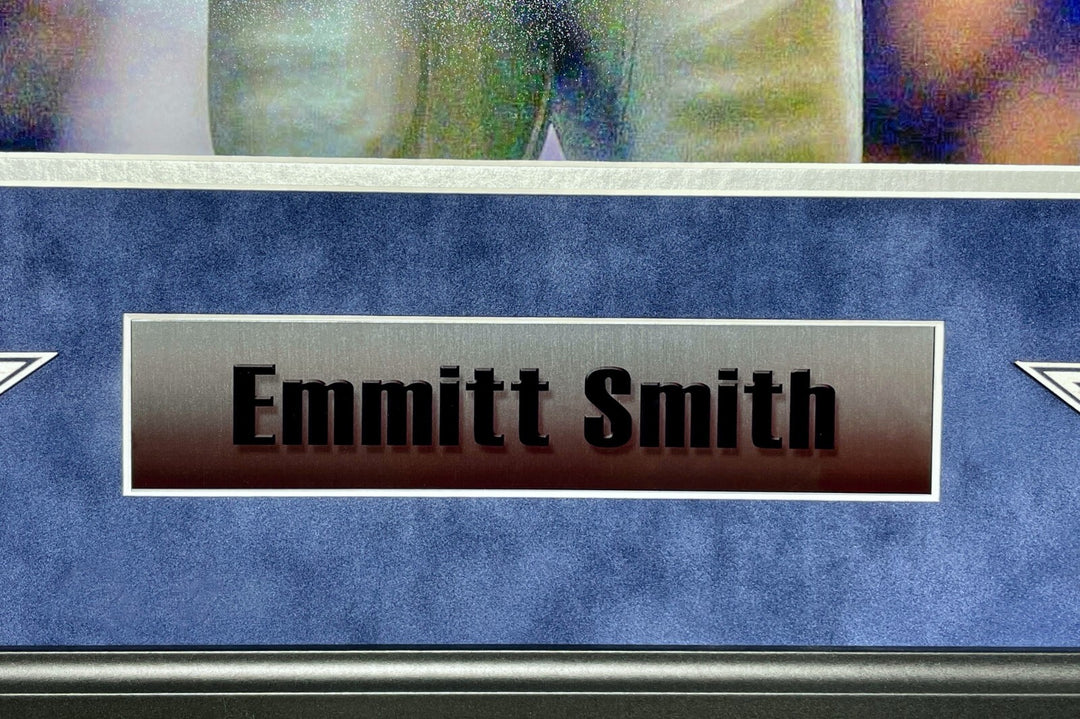 Emmitt Smith Autographed Dallas Cowboys 16x20 Photo Framed Signed BAS Prova