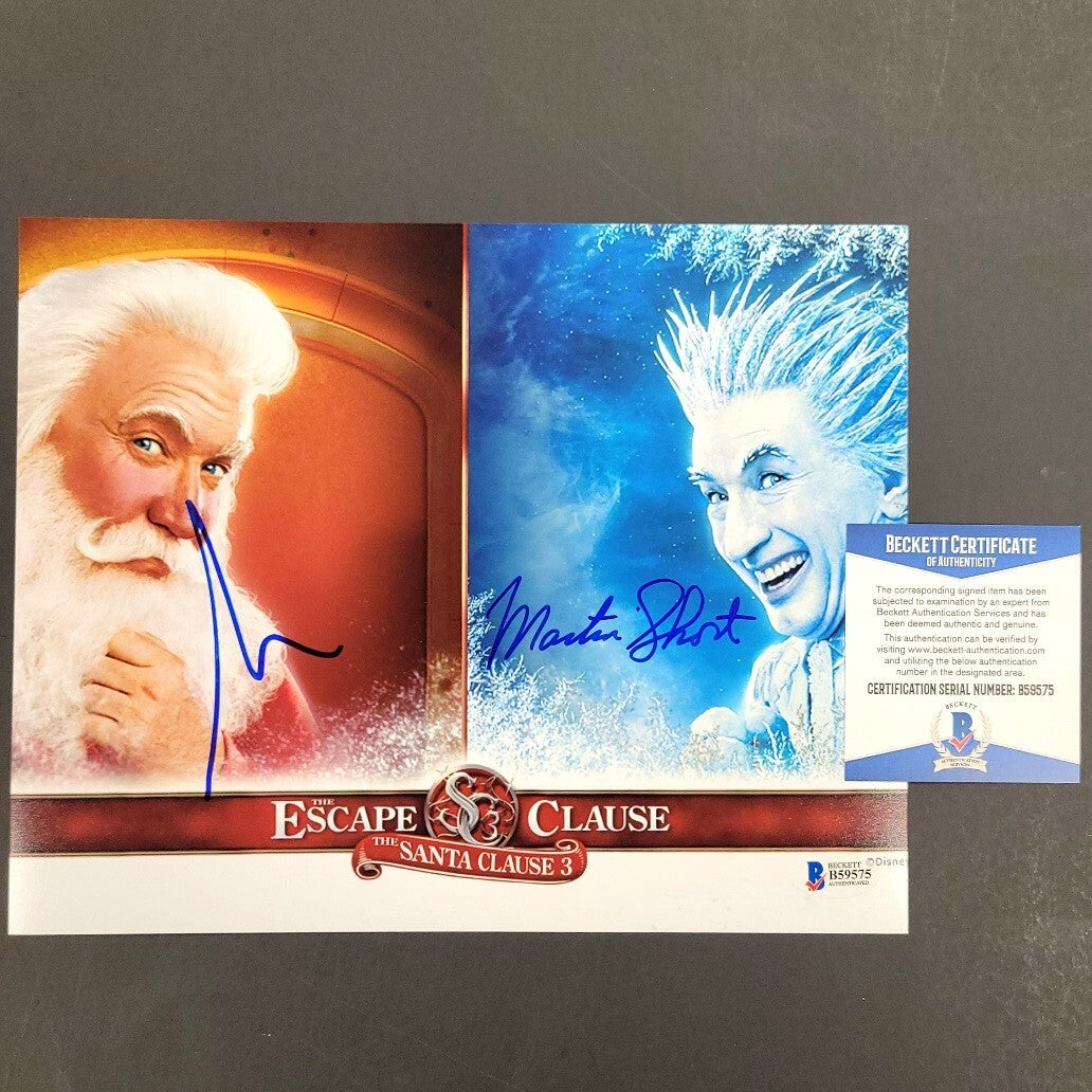 Tim Allen & Martin Short signed Santa Clause 8x10 Photo Autograph ~ BAS COA
