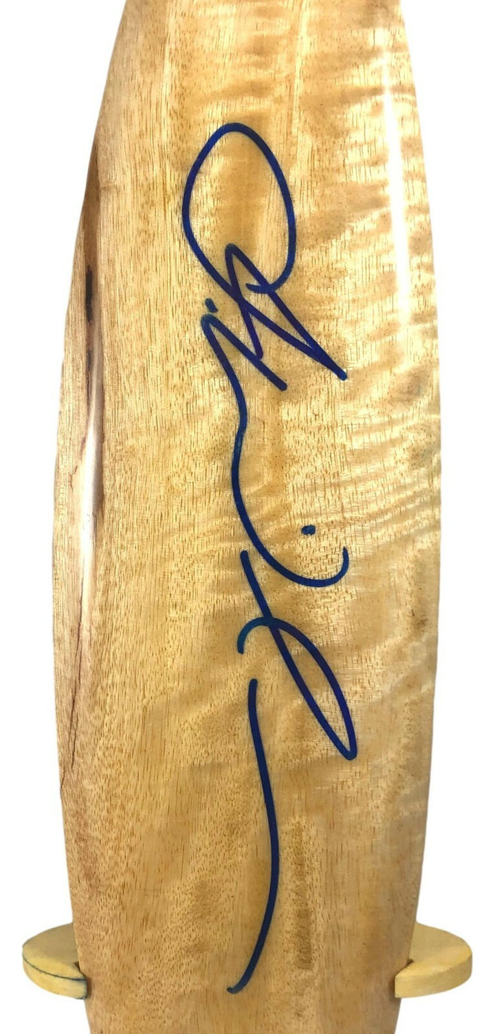 Julian Wilson Hand Signed Wooden Mini Surf Board W/Stand JSA COA Autographed