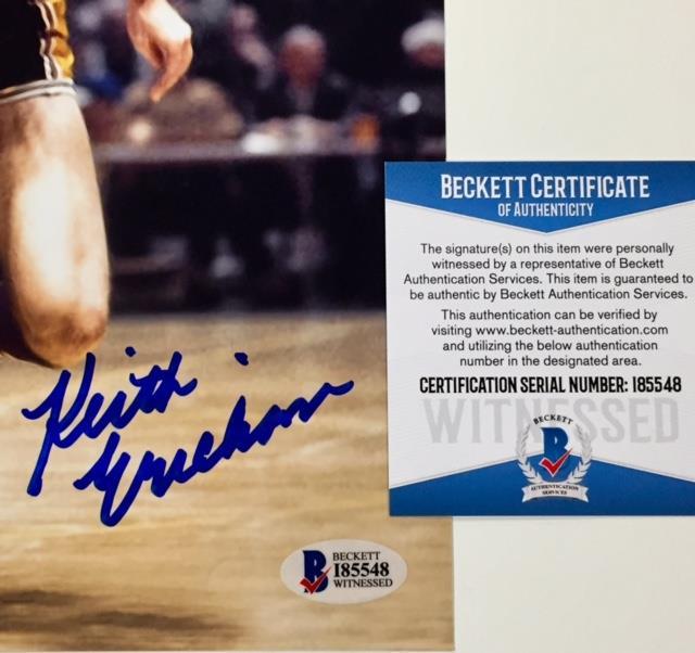KEITH ERICKSON Autograph 1972 LAKERS Signed 8x10 Photo ~ BAS Beckett Witness COA