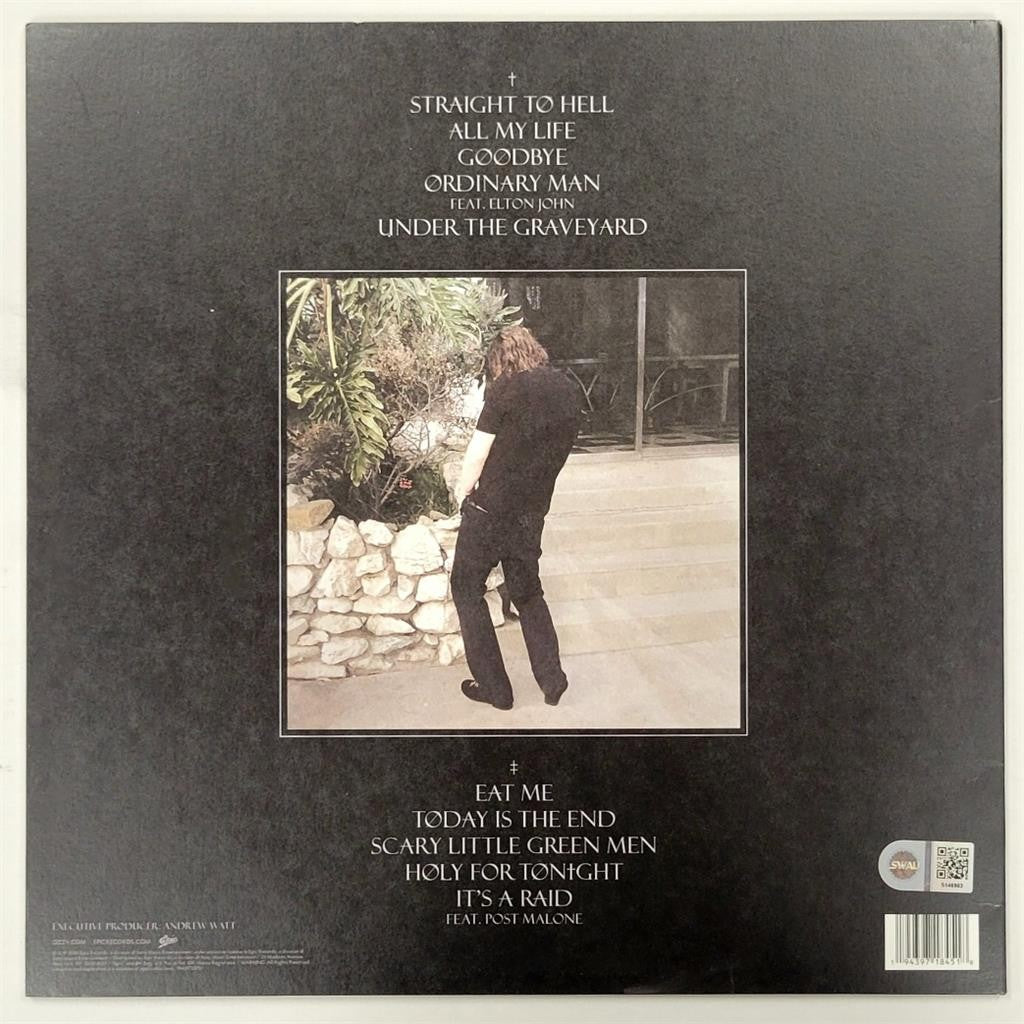 Ozzy Osbourne signed "Ordinary Man" Vinyl Cover LP autograph ~ SWAU Hologram