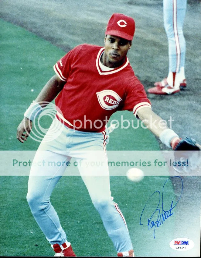 Barry Larkin Psa/dna Signed 1/1 Original Image 8x10 Photo Autograph