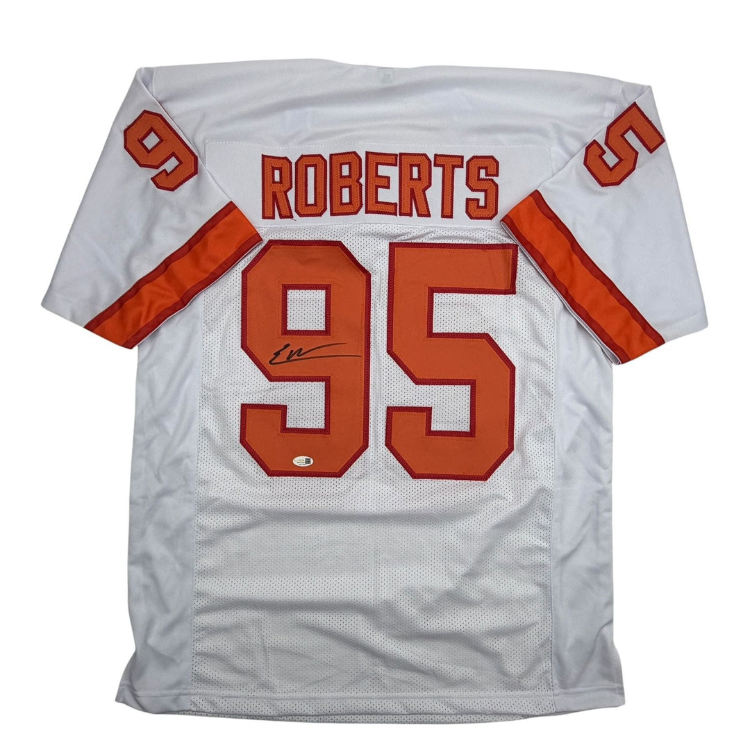 Autographed/Signed Elijah Roberts Tampa Bay Retro White Jersey Beckett BAS COA