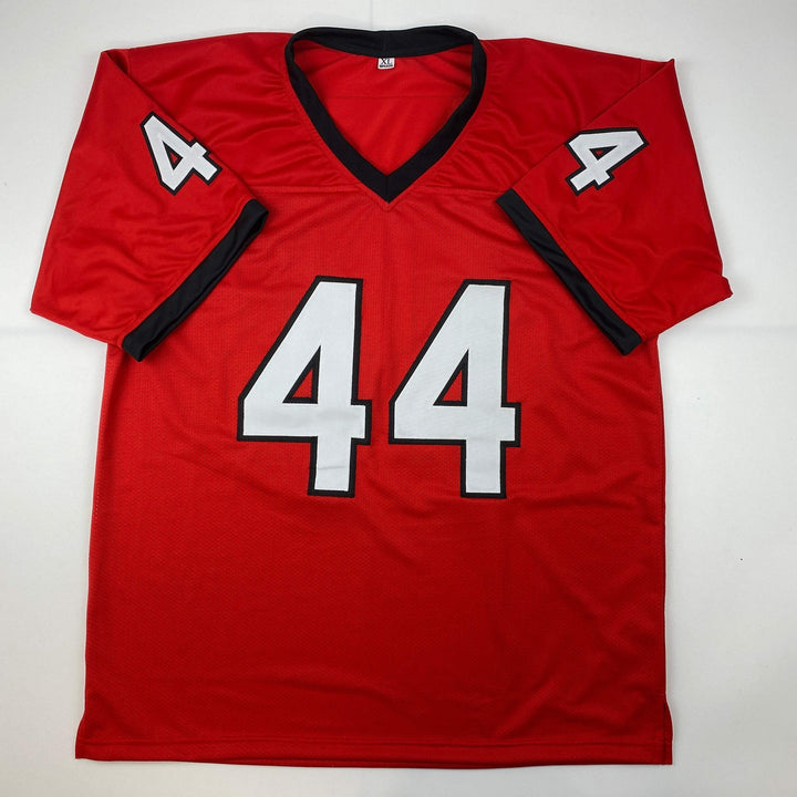 Autographed/Signed Travon Walker Georgia Red College Jersey Beckett BAS COA