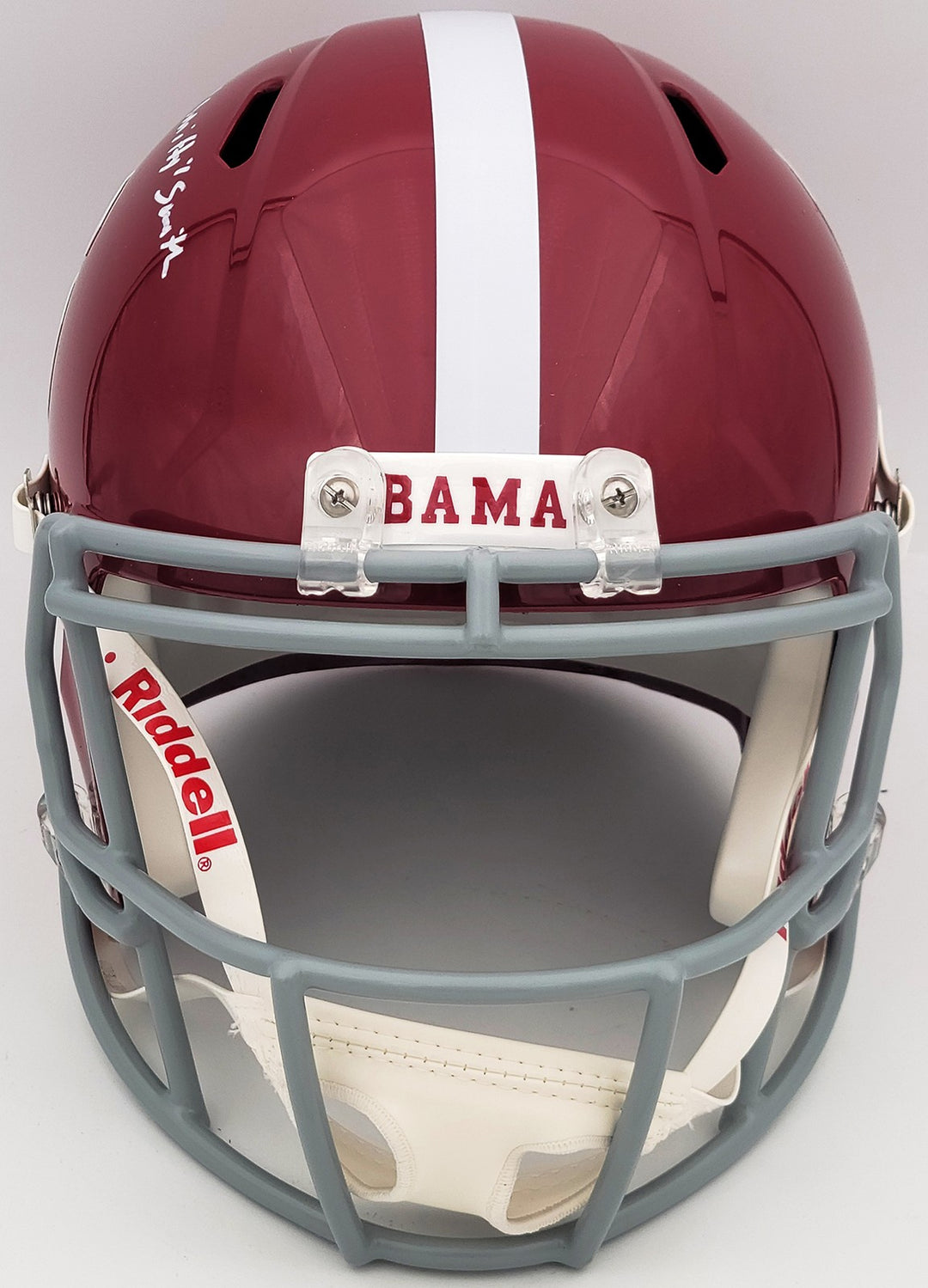 Devonta Smith Auto Alabama Crimson Tide Red FS Replica Helmet Smitty Beckett
