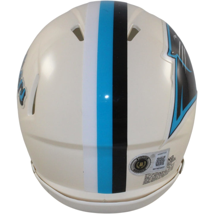 Luke Kuechly Autographed Carolina Panthers Retro Mini Helmet Beckett WIT 56897