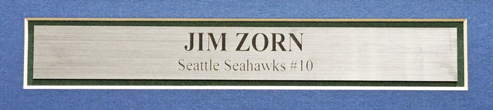 Seattle Seahawks Jim Zorn Signed Framed Blue Jersey MCS Holo