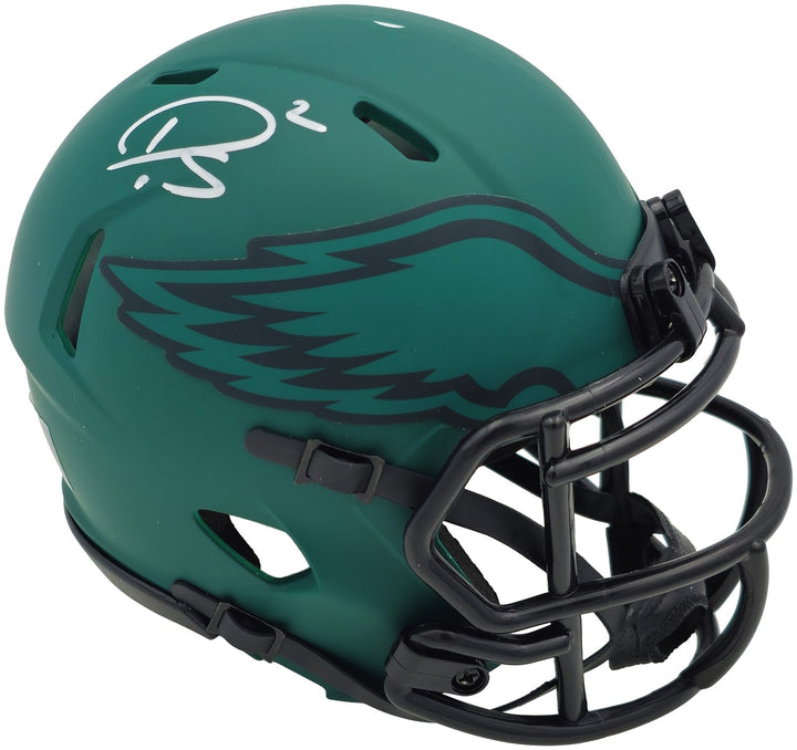 Darius Slay Jr. Signed Eagles Rave Green Speed Mini Helmet (Scuffed) JSA