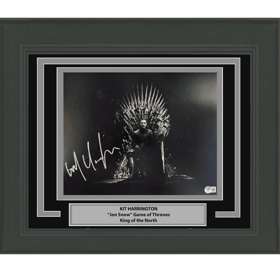 Framed Autographed/Signed Kit Harrington Jon Snow 11x14 Photo BAS COA #1