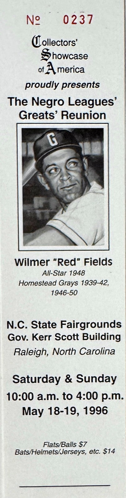 Wilmer Fields signed Homestead Grays Negro 8x10 Photo minor dings Framed - COA