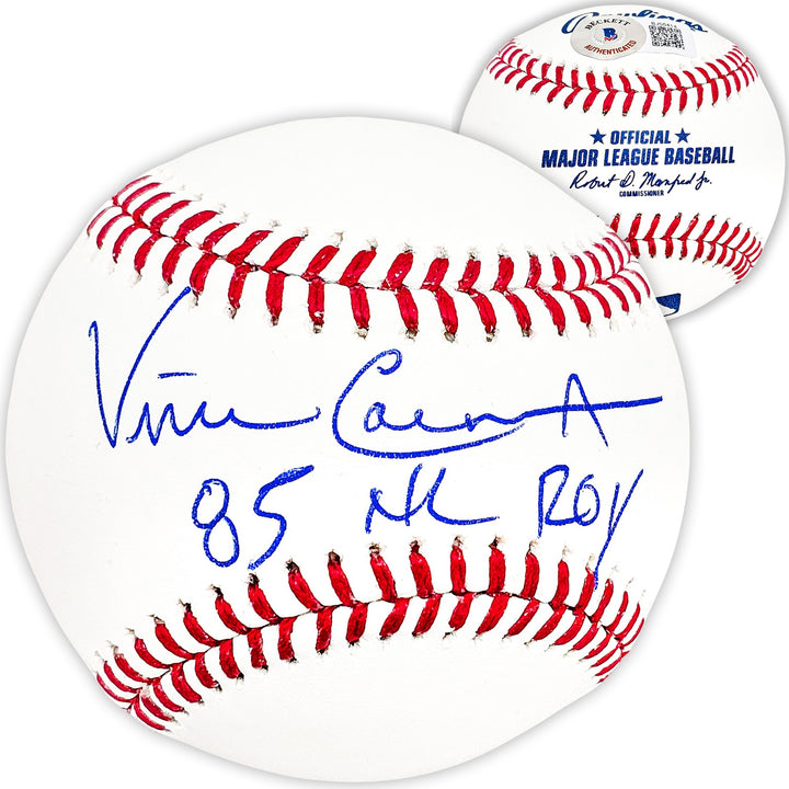 Vince Coleman Signed MLB Baseball St. Louis Cardinals "85 NL ROY" Beckett