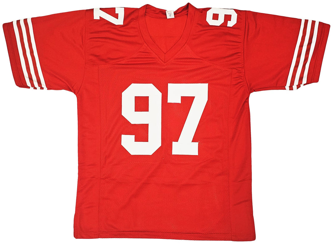 San Francisco 49ers Bryant Young Signed Red Jersey "HOF 22" Beckett Witness