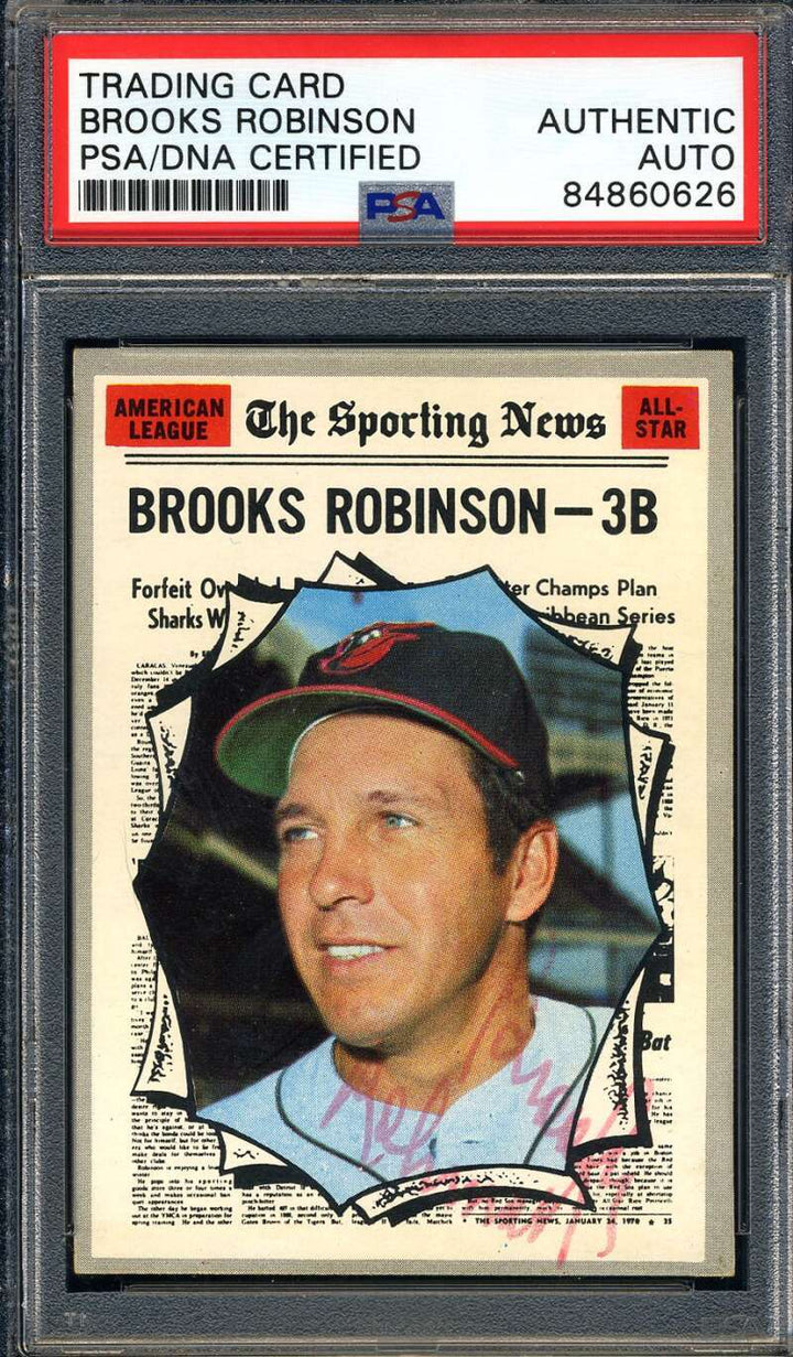 Brooks Robinson PSA DNA Coa Signed 1970 Topps All Star Autograph