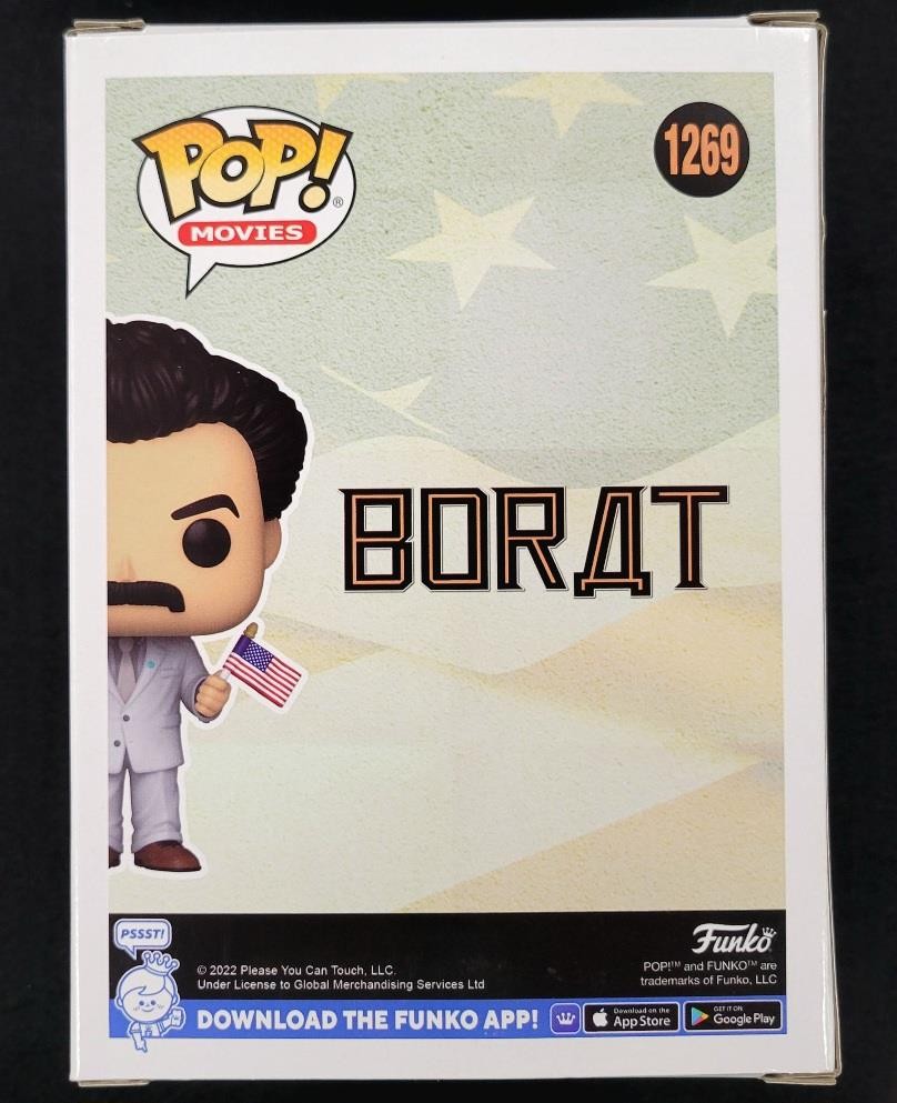 Sacha Baron Cohen signed Borat Funko Pop! 1269 autograph ~ Beckett BAS