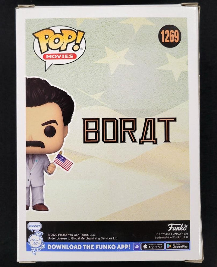 Sacha Baron Cohen signed Borat Funko Pop! 1269 autograph ~ Beckett BAS