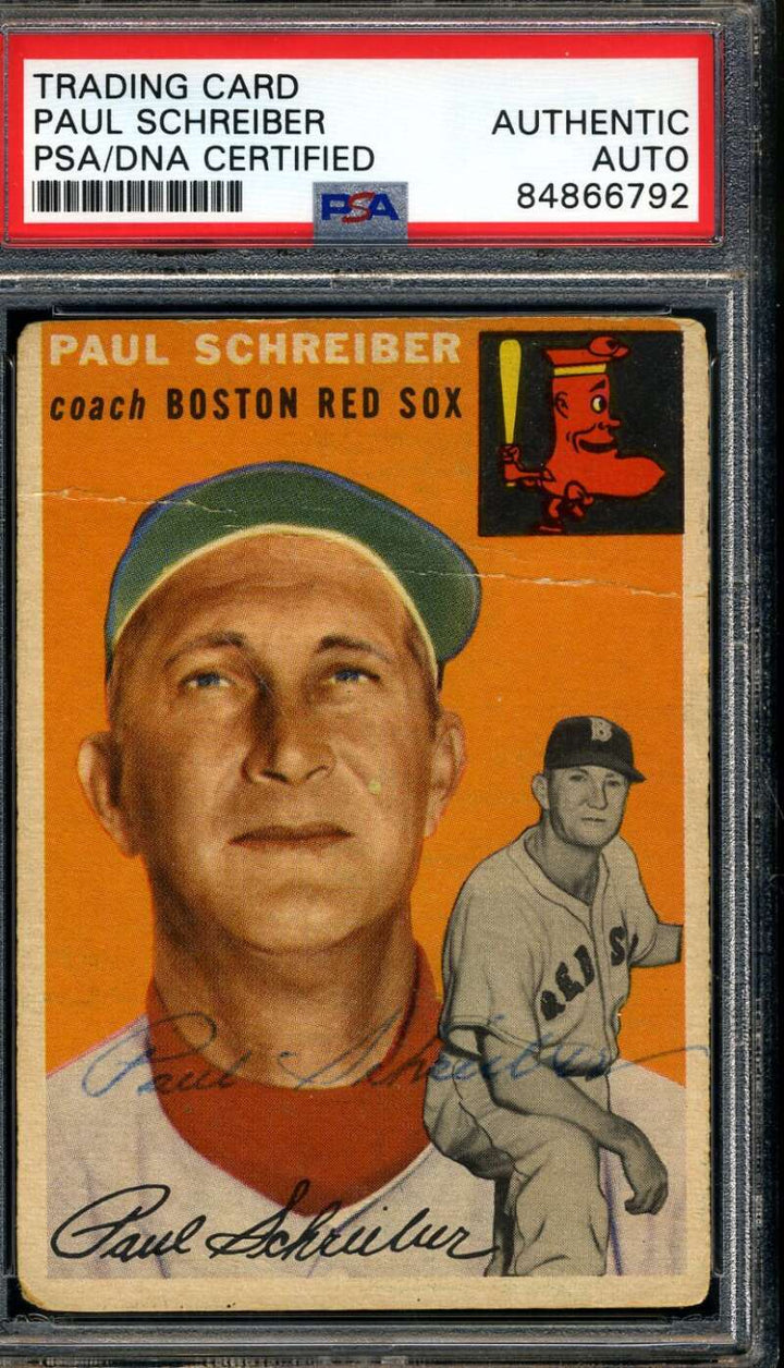 Paul Schreiber PSA DNA Signed 1954 Topps Autograph