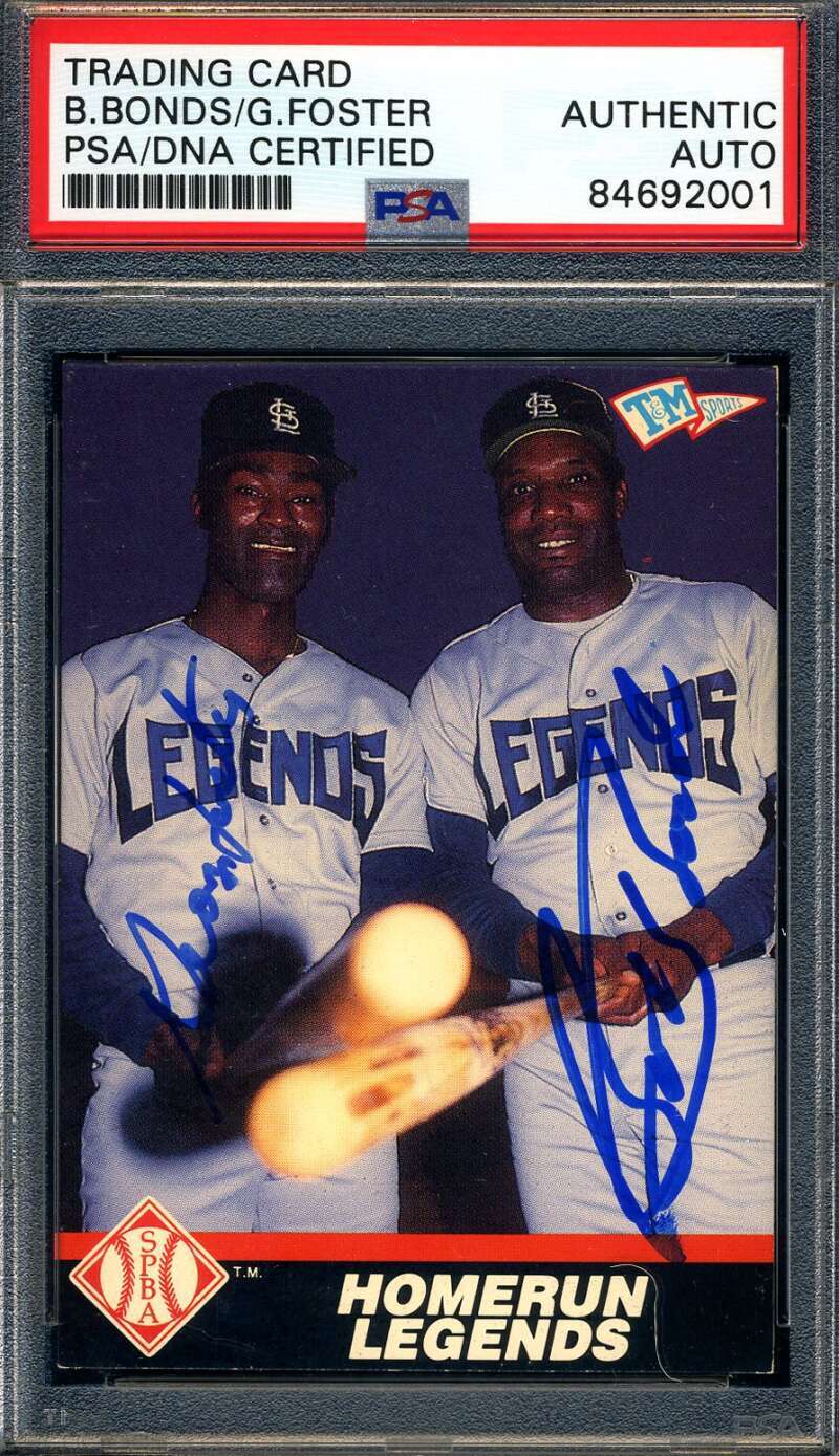 George Foster Bobby Bonds PSA DNA Signed 1989 T&M Senior Autograph