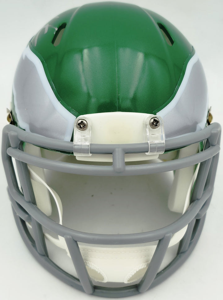 Jalen Carter Signed Eagles Kelly Green 2023 Alt Speed Mini Helmet JSA