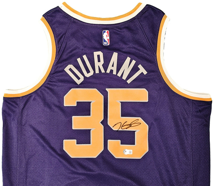 Phoenix Suns Kevin Durant Signed Purple Nike Icon Edition Jersey Size 52 Beckett