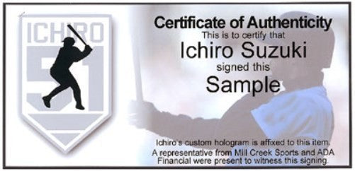 Ichiro Suzuki Signed MLB Baseball Seattle Mariners "#51" IS Holo