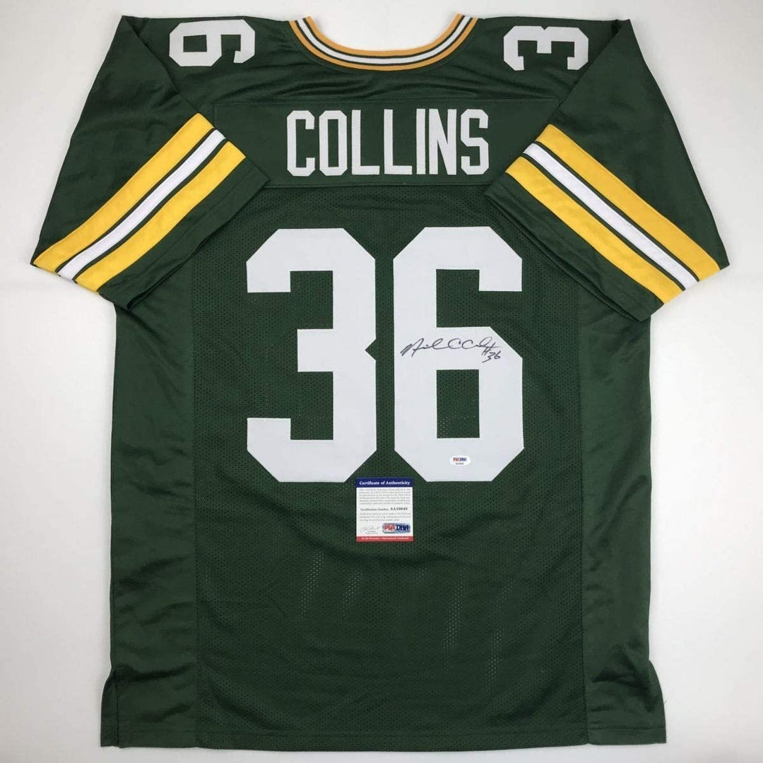 Autographed/Signed NICK COLLINS Green Bay Green Jersey PSA/DNA COA Auto