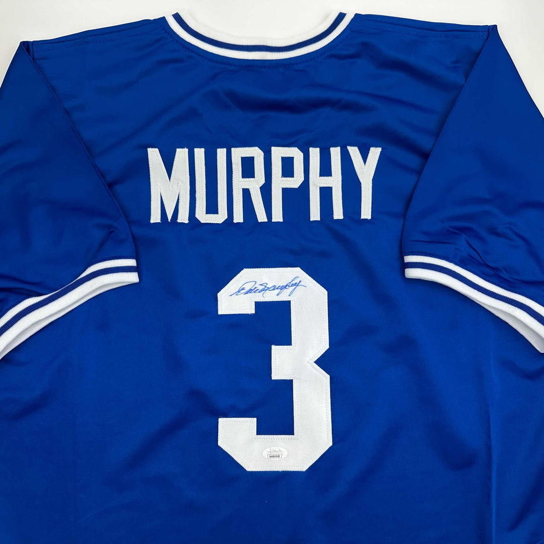 Autographed/Signed DALE MURPHY Atlanta Royal Blue Jersey JSA COA Auto