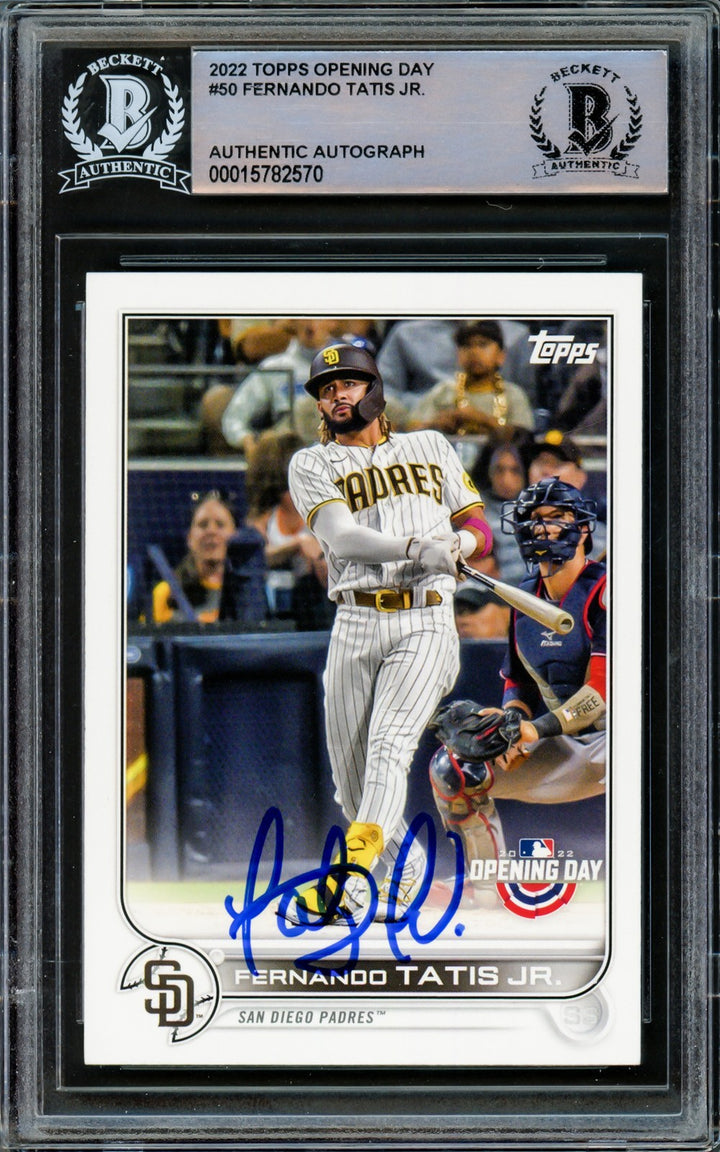 Fernando Tatis Jr. Signed 2022 Topps Holiday Card #HW179 San Diego Padres