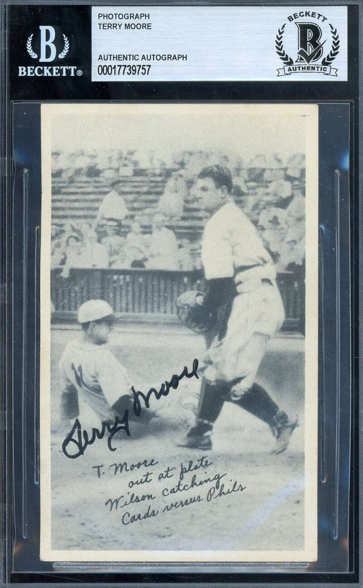 Terry Moore Beckett BAS Signed 1936 National Chicle Fine Pen Autograph