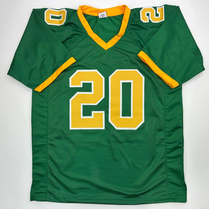 Facsimile Autographed Jordan James Oregon Green Reprint Jersey Size Men's XL