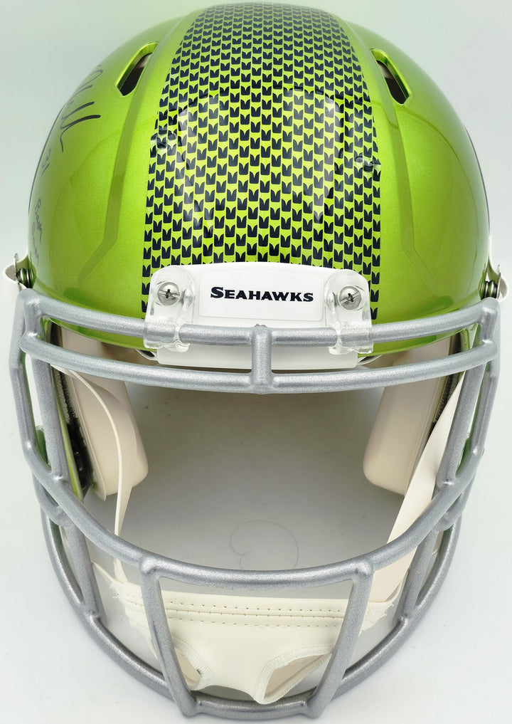 Kam Chancellor Auto Seahawks Flash Green Full Size Speed Authentic Helmet BamBam