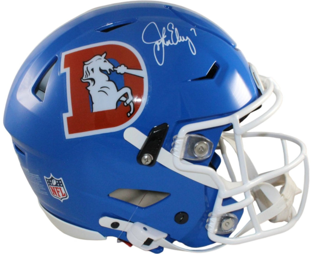 John Elway Autographed Denver Broncos SpeedFlex TB Helmet Beckett Witness 55374