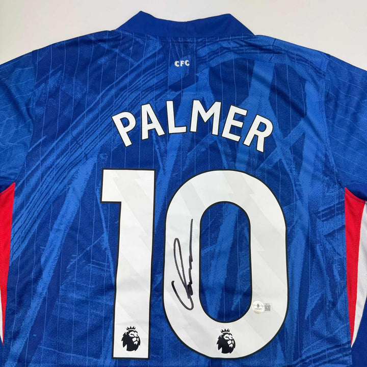 Autographed/Signed Cole Palmer Chelsea FC Blue Jersey Beckett BAS COA