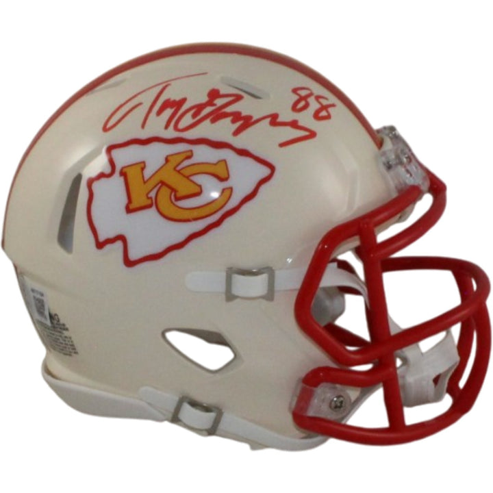 Tony Gonzalez Autographed Kansas City Chiefs Retro Mini Helmet Beckett 56418