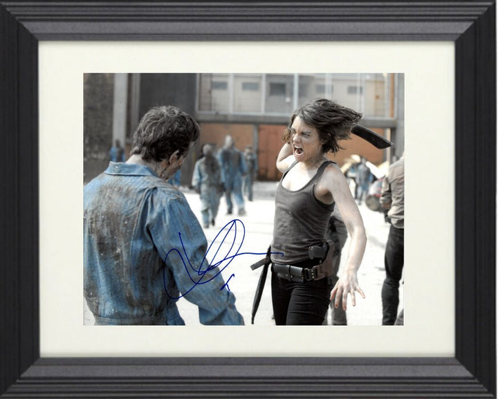 Lauren Cohan signed The Walking Dead Maggie Greene Rhee 8x10 Photo Framed- COA