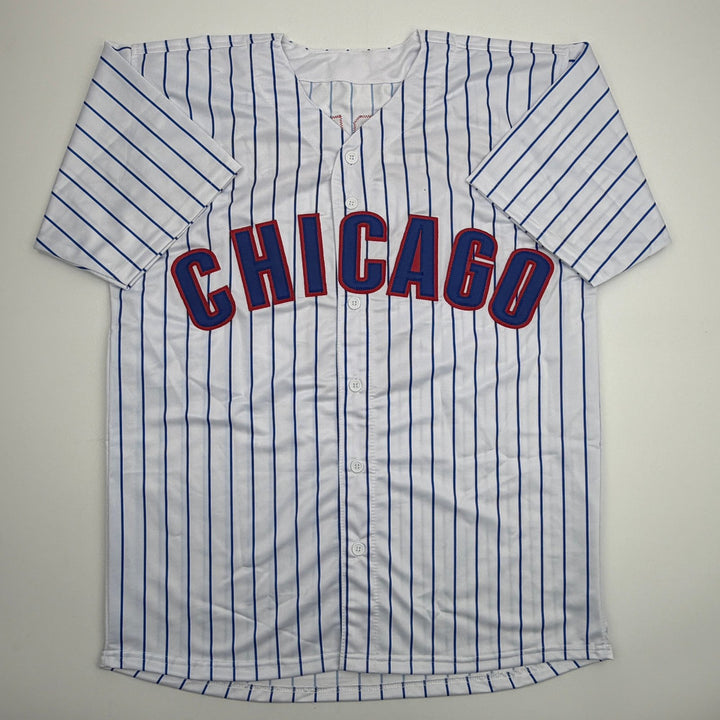 Autographed/Signed Alex Bregman Chicago Pinstripe Baseball Jersey Beckett COA