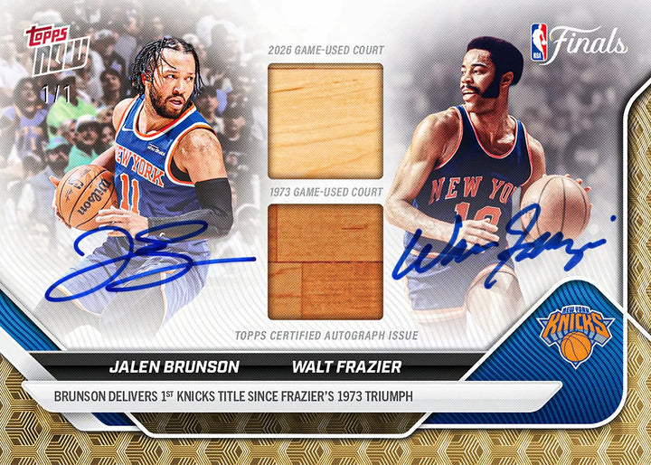 KNICKS NBA CHAMPIONS TOPPS NOW 16 CARD TEAM SET 15 BASE + PARALLEL SP AUTO RELIC