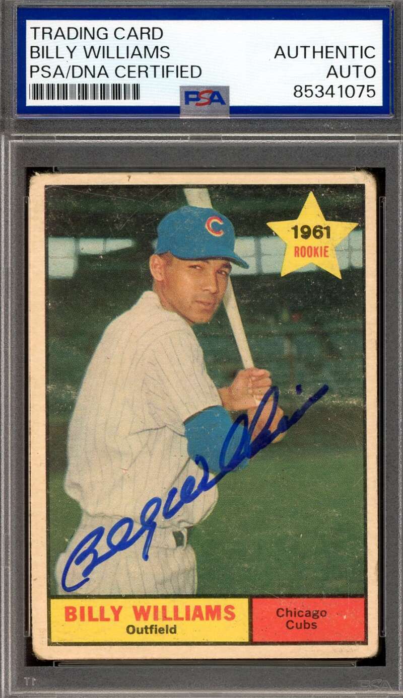 Billy Williams PSA DNA Signed 1961 Topps Rookie Autograph