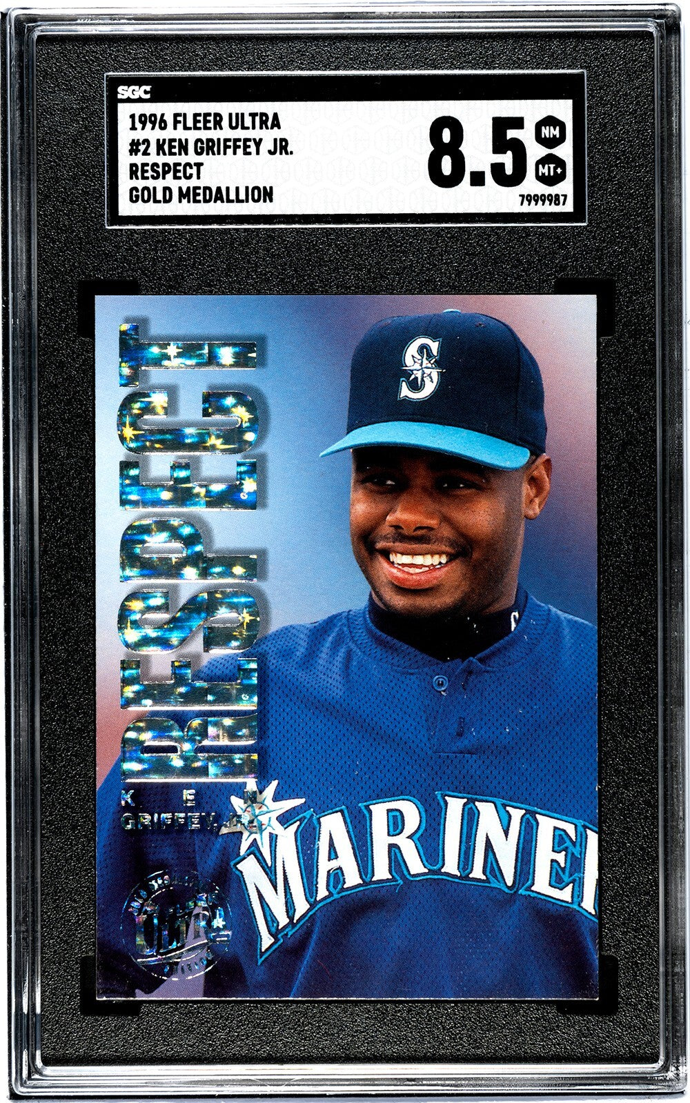 Ken Griffey, Jr. 1996 Fleer Ultra Respect Gold Medallion Card #2- SGC Graded 8.5