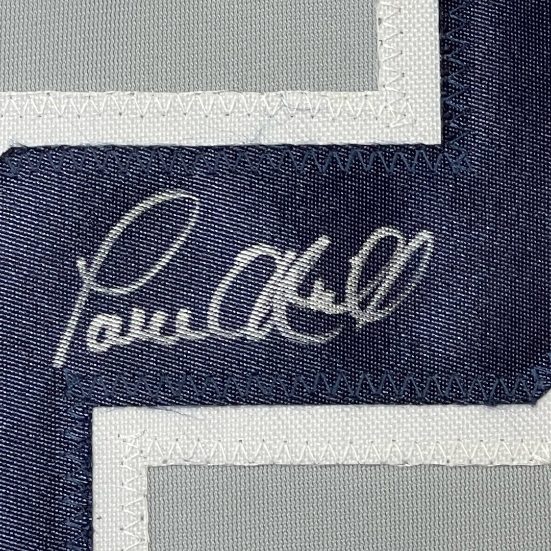 FRAMED Signed PAUL O'NEILL 35x39 New York Grey Jersey JSA COA Auto