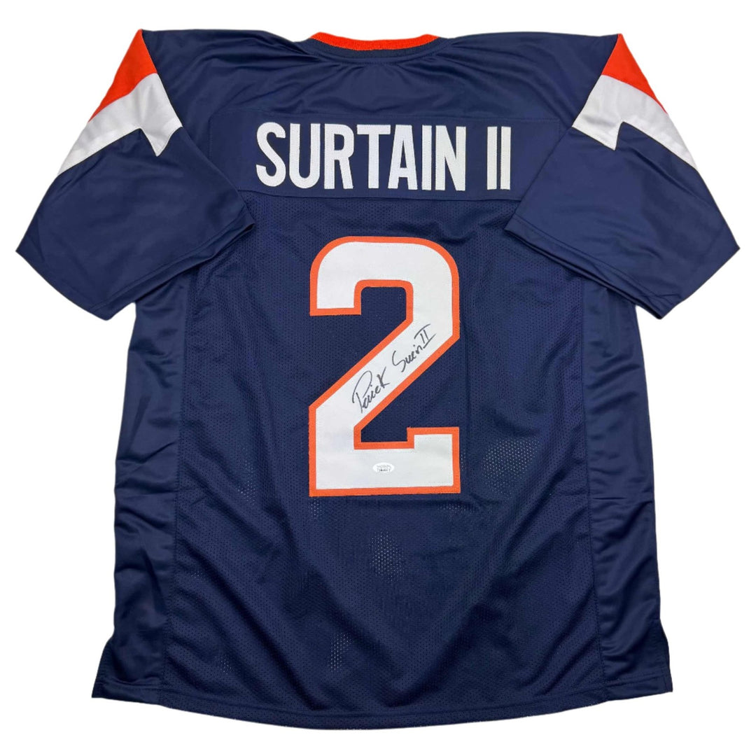 Autographed/Signed Patrick Surtain II Denver Blue Jersey JSA COA #2