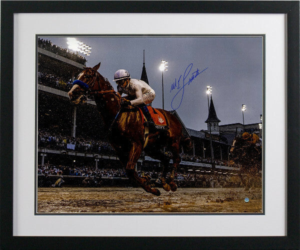 Mike E. Smith signed Justify 2018 Kentucky Derby 16X20 Photo Framed - Steiner
