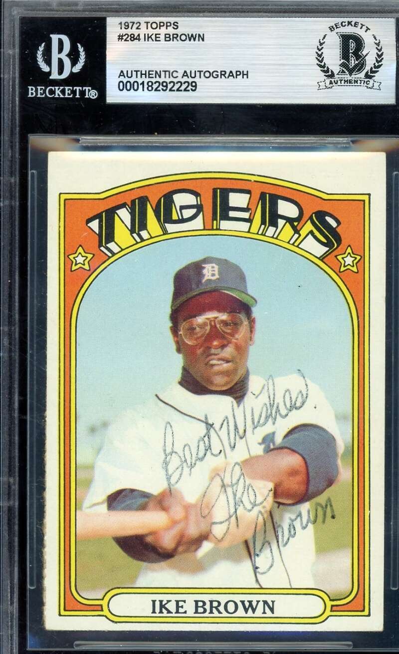Ike Brown Beckett BAS Vintage Signed 1972 Topps Autograph