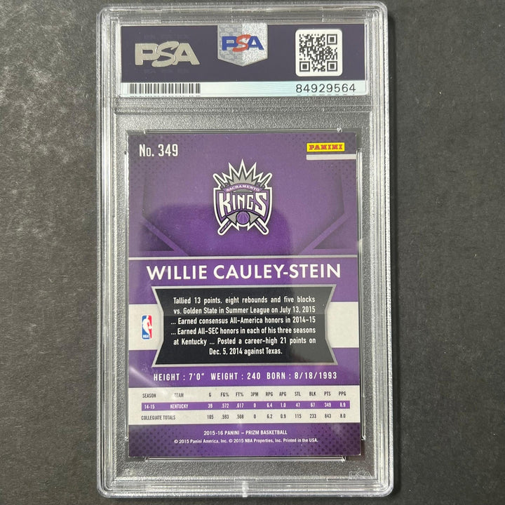 2015-16 Panini Prizm #349 Willie Cauley-Stein Signed Card AUTO PSA Slabbed RC Ki