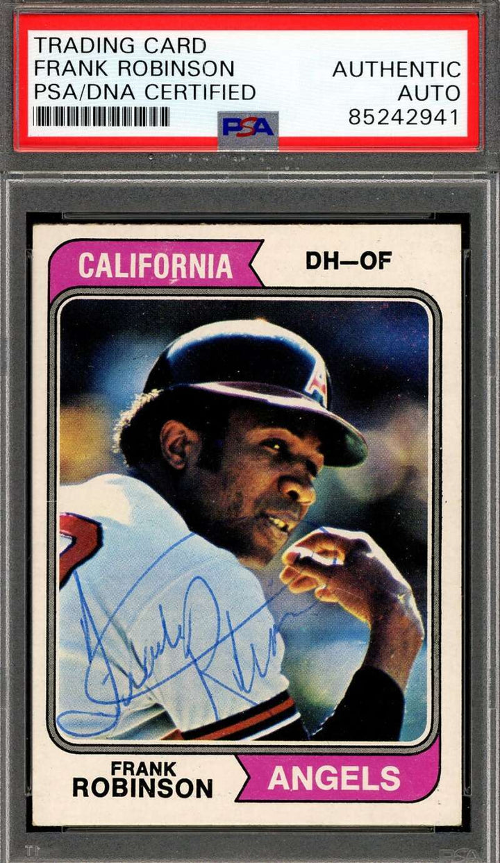 Frank Robinson PSA DNA Vintage Signed 1974 Topps Autograph