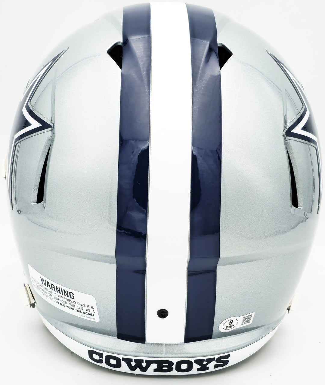 Dez Bryant Signed Cowboys Silver Full Size Speed Replica Helmet Beckett Witness