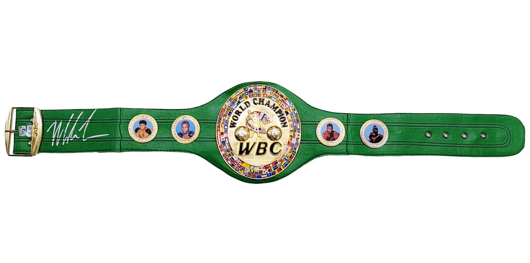 Mike Tyson Signed Green WBC World Championship Belt Beckett Witness